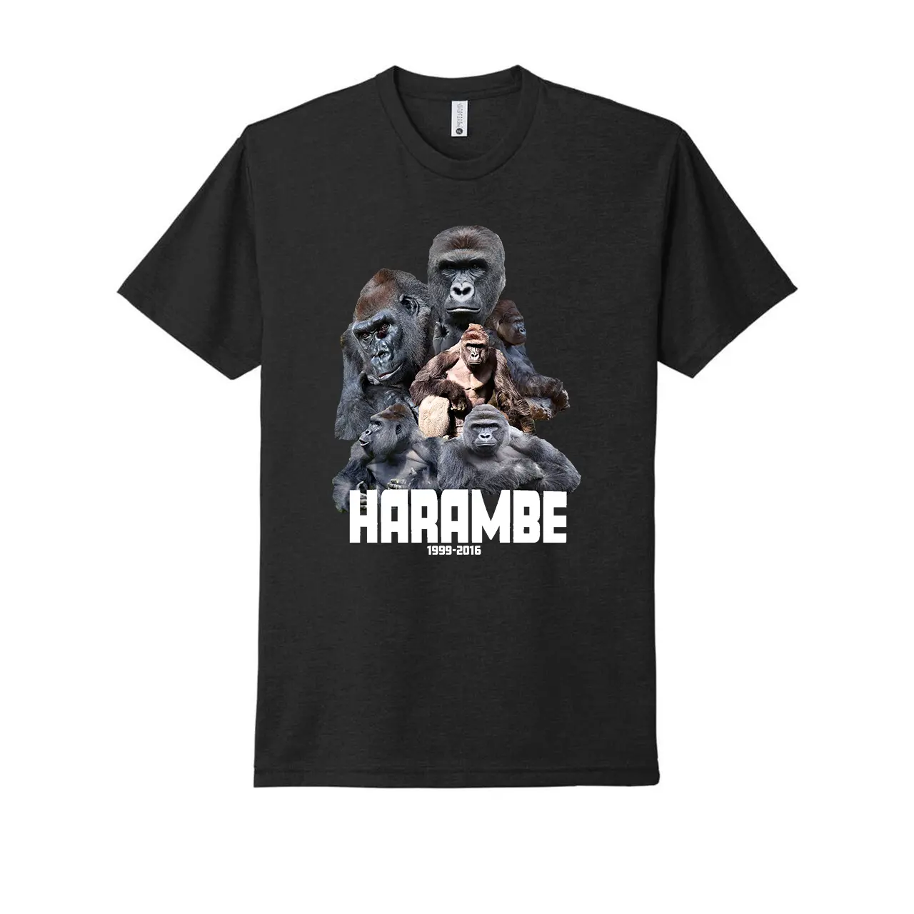 Harambe T-shirt High Quality for Men and Women, Streetwear Style Print Menswear Stylish Heavy Cotton Top Handmade