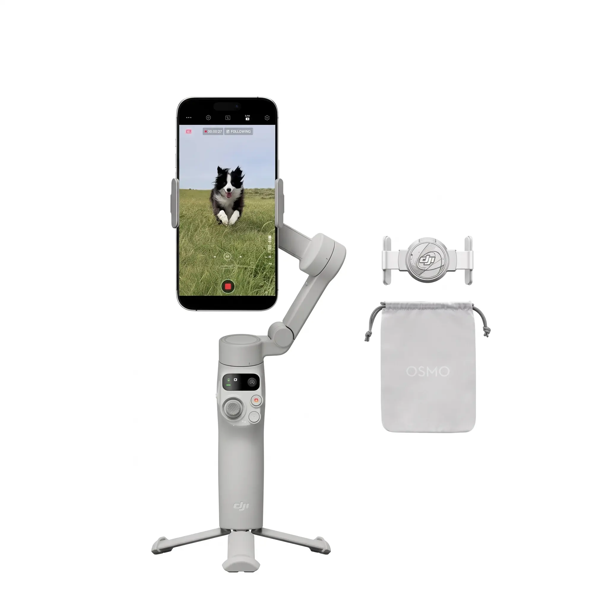 DJI Osmo Mobile 8 Advanced Tracking Combo Gimbal Stabilizer for Phone, AI Native Tracking with Audio & Lighting, 360° Pan Rotation, Built-in Extension Rod & Tripod, 10h Battery, Extension Rod