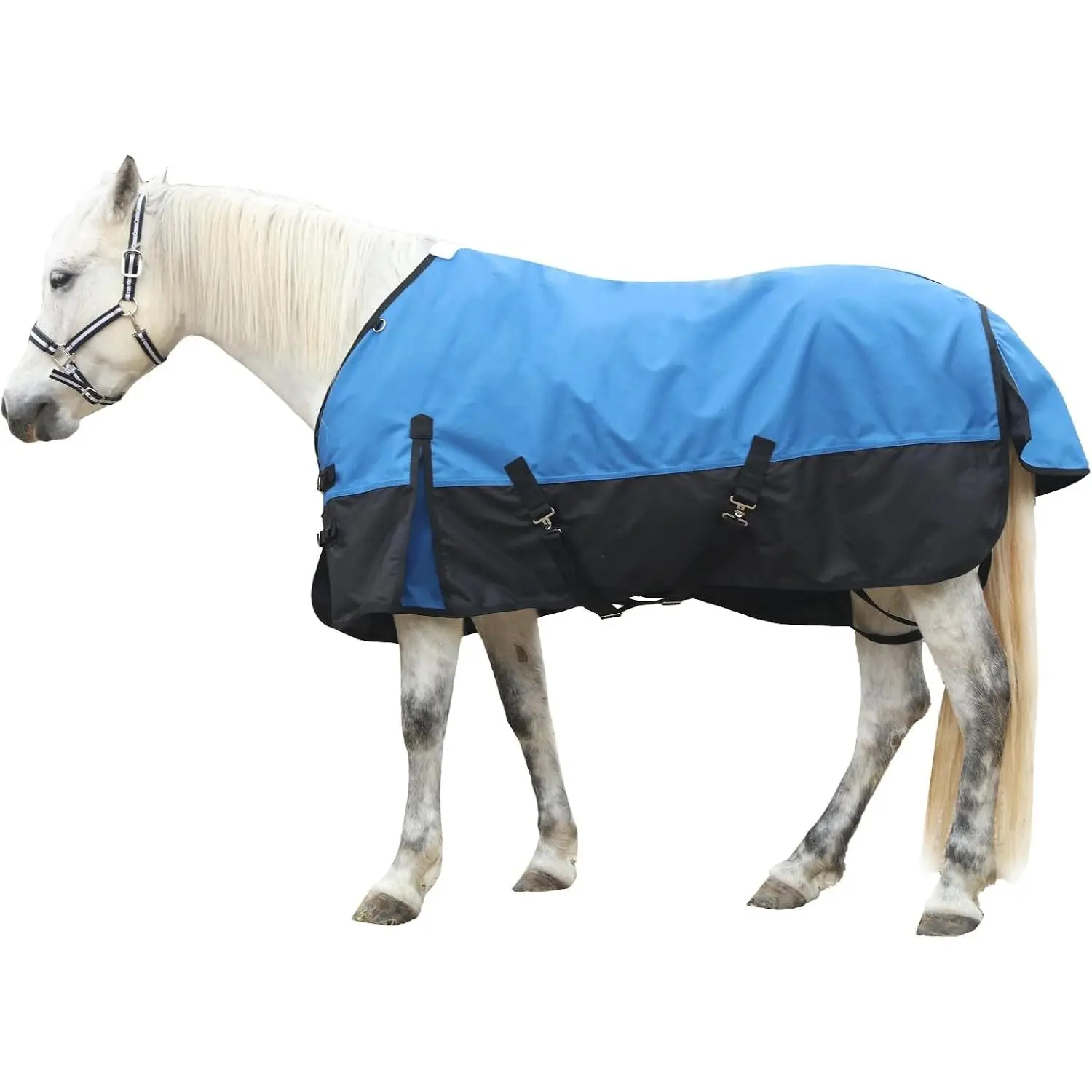 1200D Horse Blanket, 0g No-Fill Waterproof Turnout Rain Sheet | 1200D Ripstop Outer, Waterproof Breathable Shell, Anti-Rub Lining, 0g No-Fill, Keep Dry in Mud & Wet Weather, Large Tail Flap