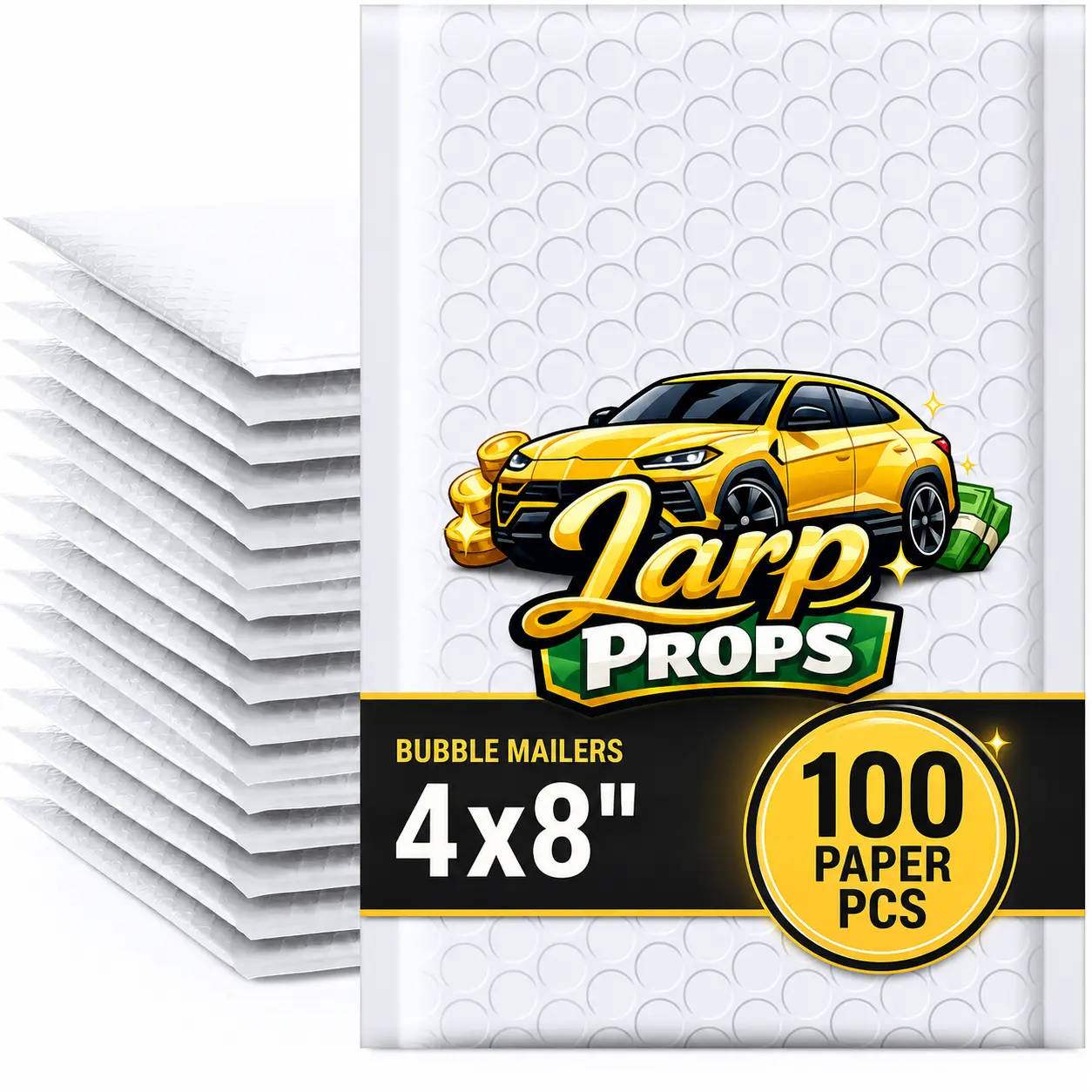 Bubbler Mailers, 100-Piece 8x4 in Protective Shipping Envelopes for Computers & Office Equipment Supplies
