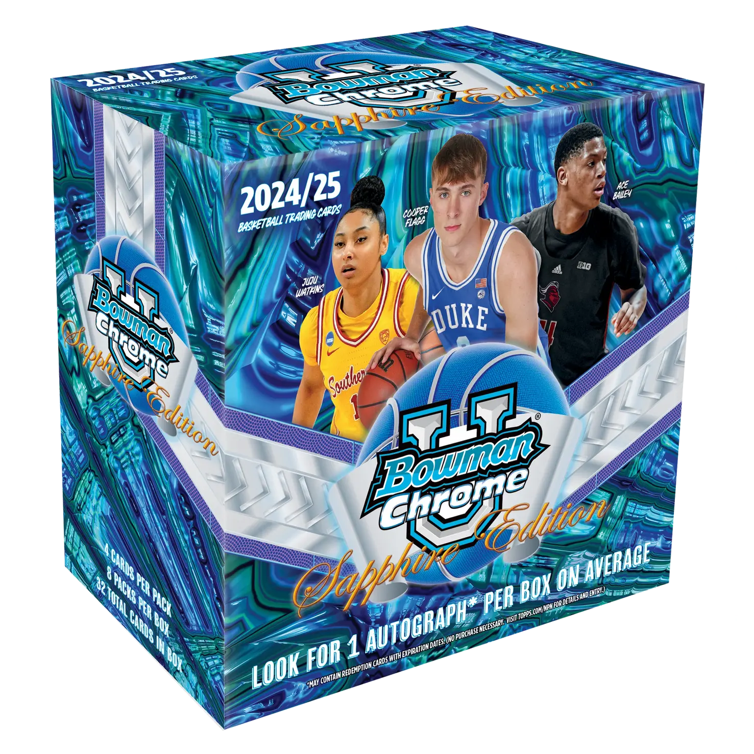 2024-25 Bowman University Chrome Sapphire Edition Basketball Hobby Box