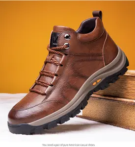Men’s Outdoor Hiking Boots | Mid-Top Lace-Up with Textured Upper & Non-Slip Grip