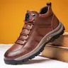 Men’s Outdoor Hiking Boots | Mid-Top Lace-Up with Textured Upper & Non-Slip Grip