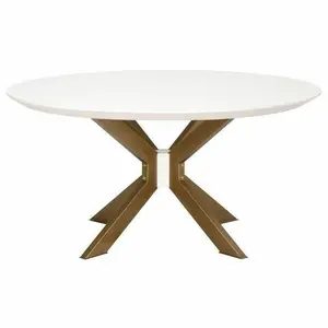 Ivory - White Concrete Round Dining Table