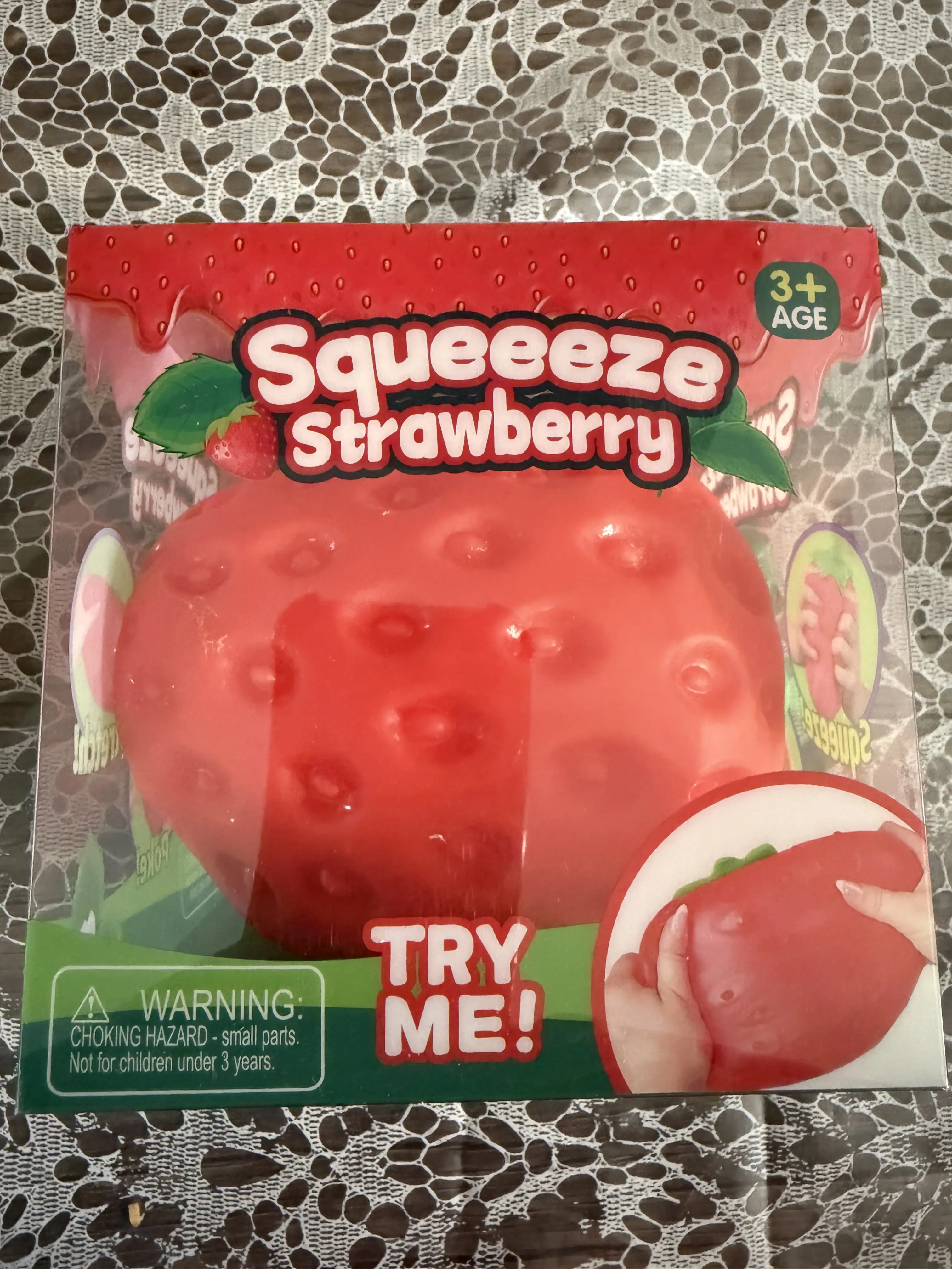 strawberry squishy - jumbo squeezy - stress relief toys