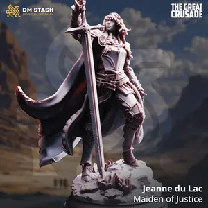 Jeanne du Lac - Maiden of Justice | 3D Printed Miniature | DM Stash