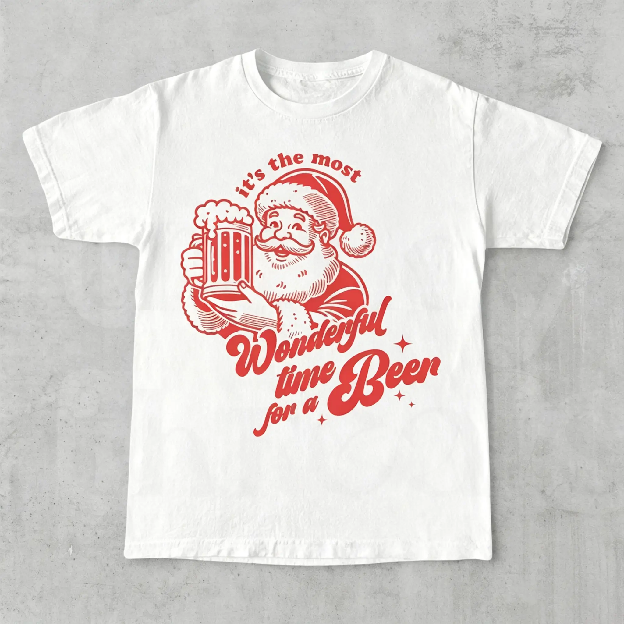 Retro Santa Claus Shirt, Funny Christmas Shirt, Santa Claus, Graphic Tee, Christmas Beer Shirt, Santa Shirt, Alcohol Xmas Tee