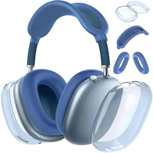 for AirPods Max case Cover,Anti-Scratch Ear Pad Case Cover/Ear Cups Cover/Headband Cover for AirPods Max. Clear Soft TPU and Silicone,Skin Scratch Proof.