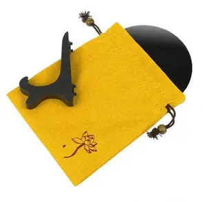 Natural Black Obsidian Scrying Mirror With Stand Healing Decor