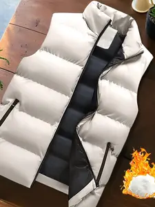 Men's Lightweight Casual Vest Gilet, Foldable Design for Autumn & Winter, Warm & Comfortable Daily Wear, Perfect for Storage