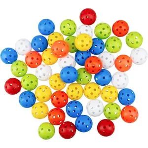Practice Plastic Hollow Golf Balls, Suitable for Backyard Practice, Ideal for Golf Simulator Swing Training, Great for Indoor Outdoor Golf Training Practice