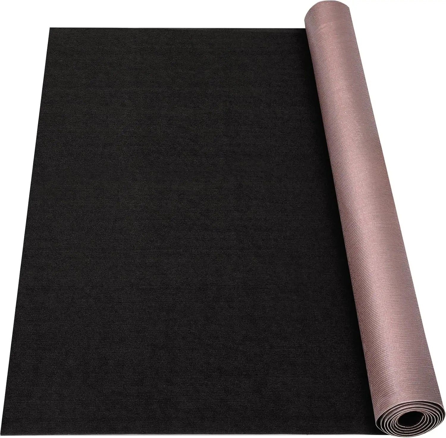 Grefinity Marine Carpet, 5 FT x 10 FT Black Indoor Outdoor Carpet | 0.2" Thick Boat Rug with Water-Proof TPE Backing for Home, Patio, Porch, Deck