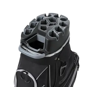 【Summervibes】VEVOR Golf Cart Bag, 14 Way Top Divider Organizer, Golf Club Bag with Full-length Divider, Storage Pockets, Shoulder Strap, Rain Hood, Smooth Zippers, High-Strength 900D Polyester for Men & Women