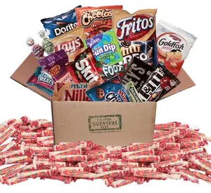 Smarty-Pants Campus Survival Kit Care Package with Popular Snacks and Smarties Candy Gift