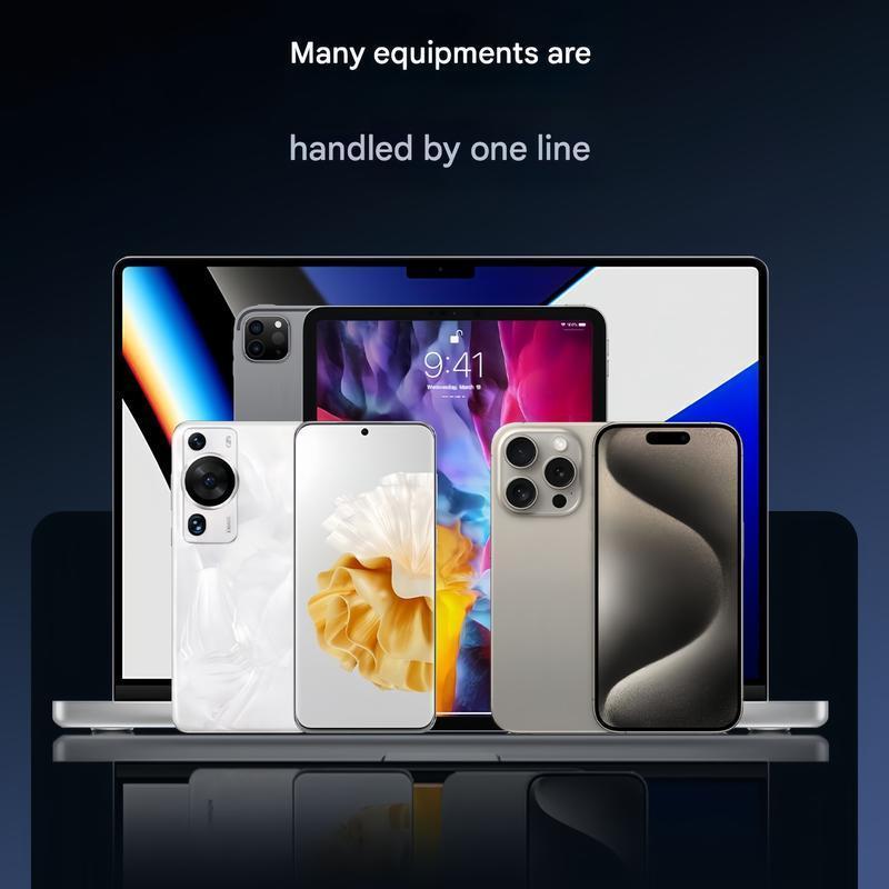 Invisible Holder Charging Cable, 1.5m Length 240W Super Fast Charging 2-in-1 Charging Cord & Phone Stand, Suitable for Gaming, Office and Travel Scenarios, Compatible,iPhone, Samsung&Type-C Interface Devices, Black Version lightning Black Data Cable