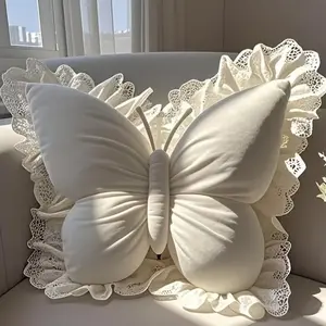 Bow Pillow Throw Pillows Butterfly Shaped Decorative Cute Pillows for Bed Sofa Cute Home Decor