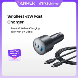 Anker 167.5W 3-Port USB-C Fast Car Charger, Compact Design, Simultaneous Charging for iPhone 17/16 Series, MacBook Pro/Air, Samsung Galaxy S24/S23, AirPods, and More
