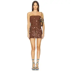MORE TO COME Aliso Mini Dress in Brown