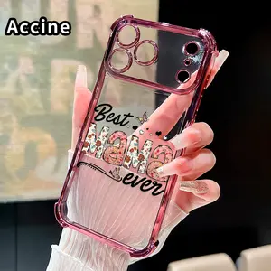 Best Mama Ever Pattern Four Corner Anti-Fall Phone Case Transparent Electroplated Protective Cover for iPhone 17 16 Pro Max 15 Plus 14 13 12 11 E Air