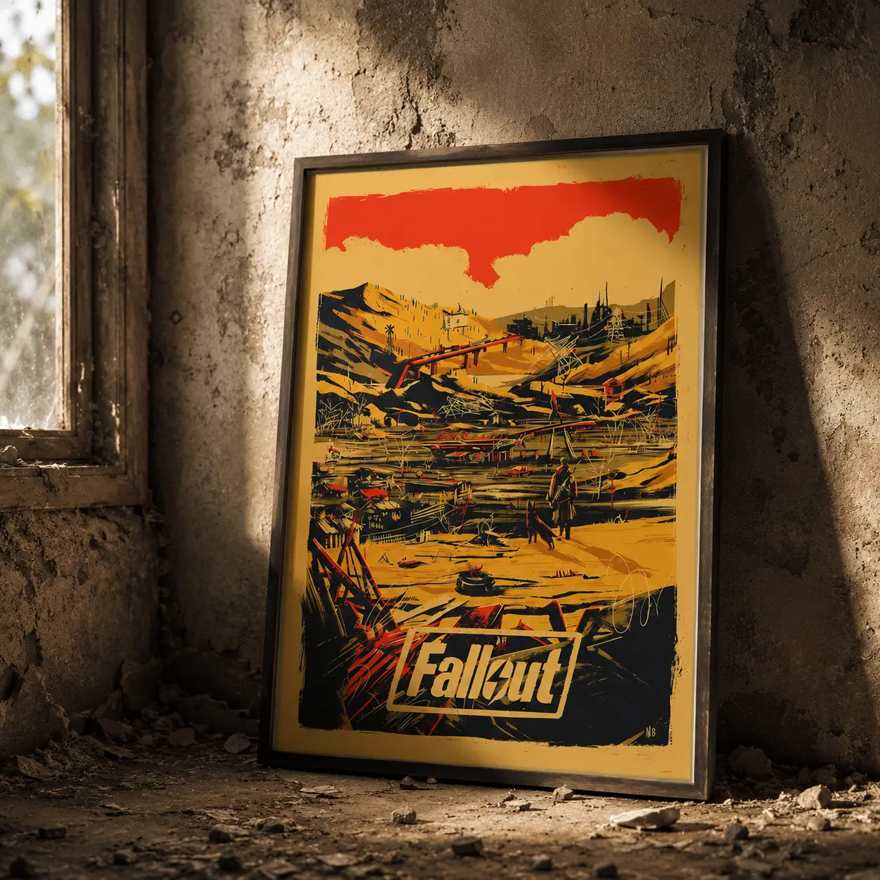 (NO FRAME)  Fallout Game Poster, Vintage Fallout Retro Video Game Posters Decor Photo
