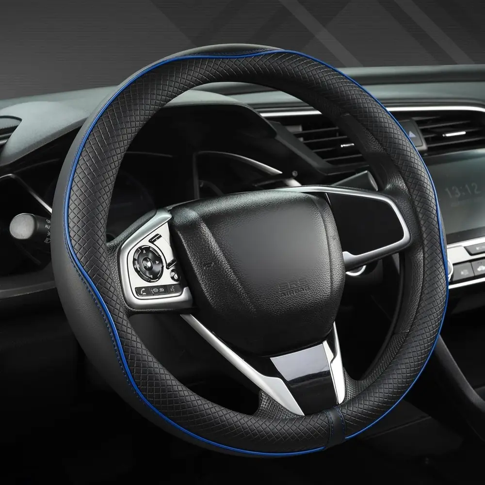 Customized Auto Car Steering Wheel Cover for Honda Accord, Civic
