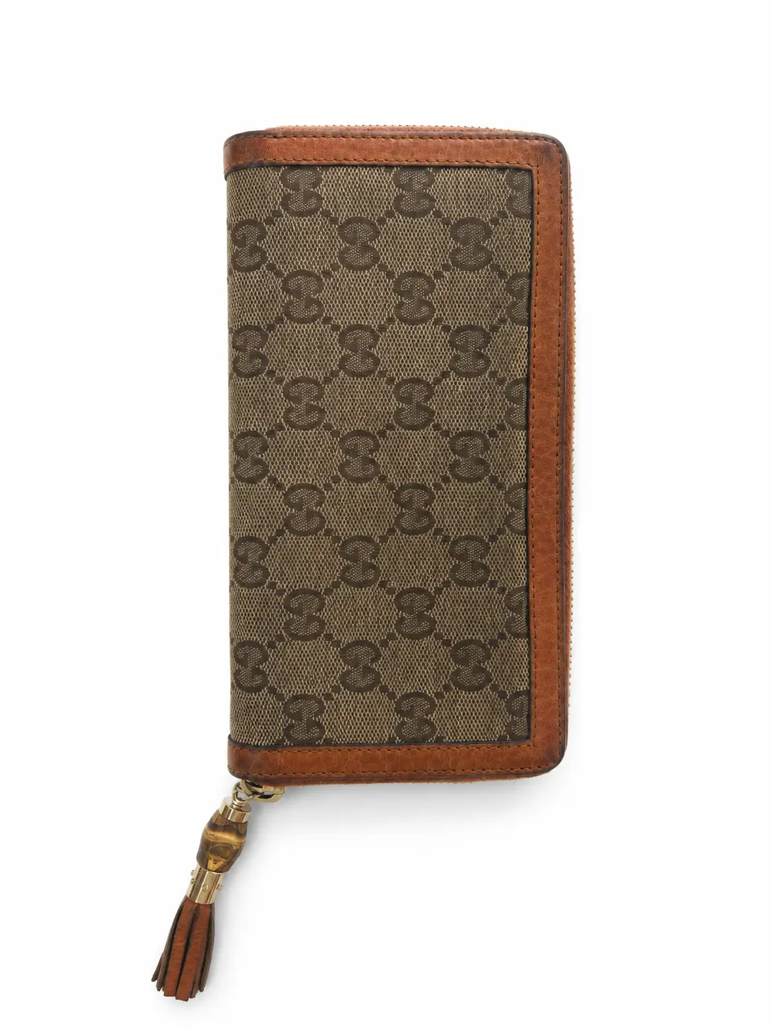 Pre-owned Gucci GG Supreme Long Zip Wallet D0271