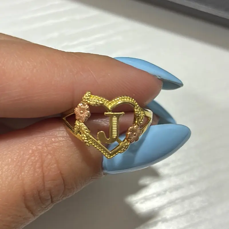 10K Initial J Ring, Size 8