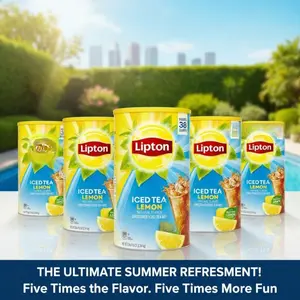 Lipton Lemon Iced Tea Mix 89.8 oz Sweetened Instant Powder 5 pk.