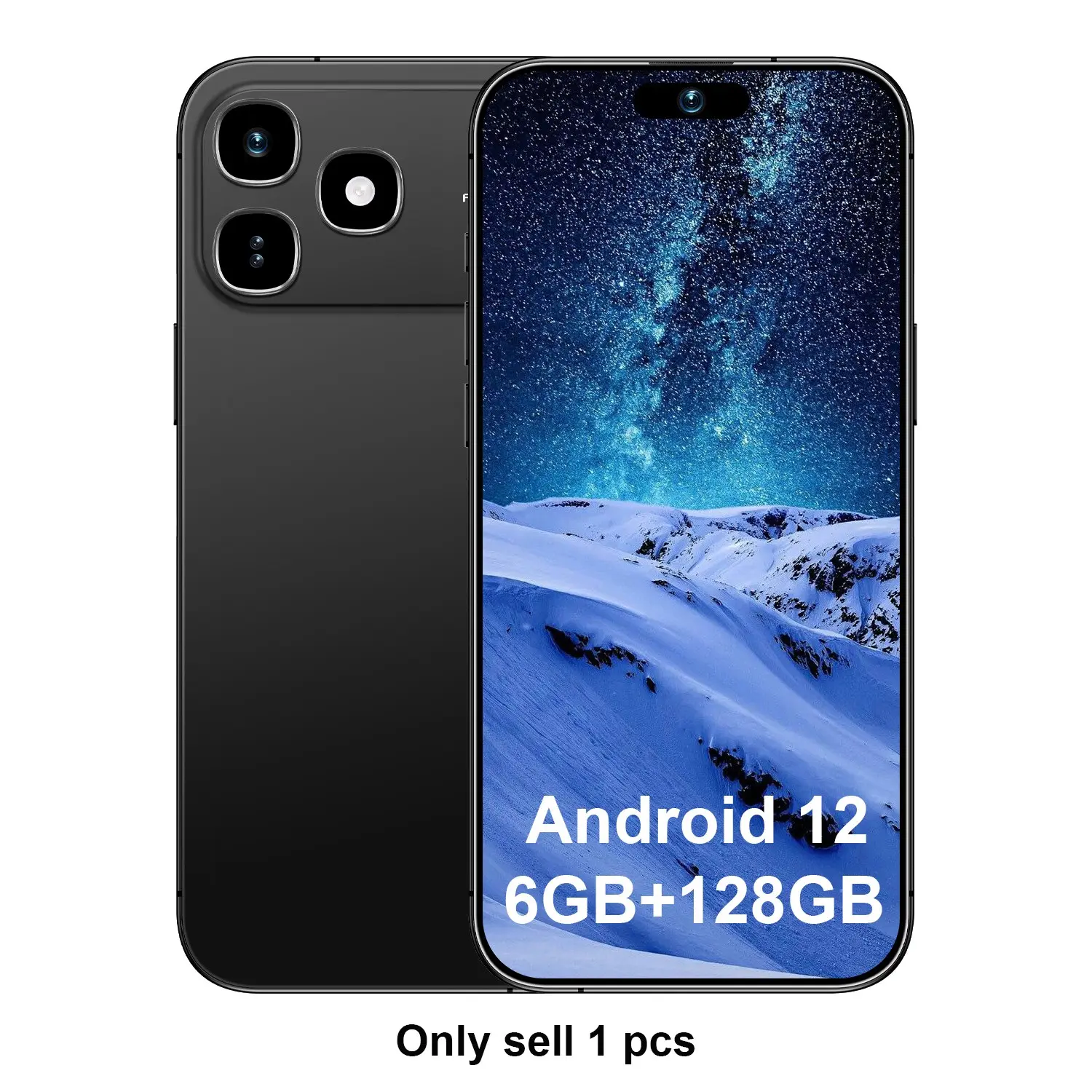 I25 Ultra Unlocked Smart Android Phone, 4g Network, 6.85-Inch Screen, Octa-Core Cpu, Android 12.0, 4100mah Battery, 6gb+128GB Storage, Dual Sim Slot