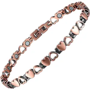 99.9% Copper Ankle Bracelets for Women Magnetic Women's Ankle Bracelet Adjustable Copper Anklet with Sizing Tool Jewelry Gift for Her Mom Valentine's Day