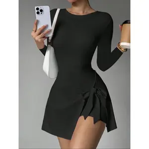 Women's Multi-Color Sports Dress |   Waist Tie Two-Piece Activewear, Anti-Exposure Yoga Fitness Dress, Comfortable Workout Set