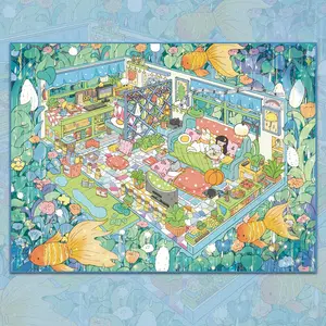 Deep Sea World Scenery Stickers, Sea Treasures & Small Town Scenes, 3D Miniature Landscapes, DIY Craft Decals for Scrapbooking & Journals