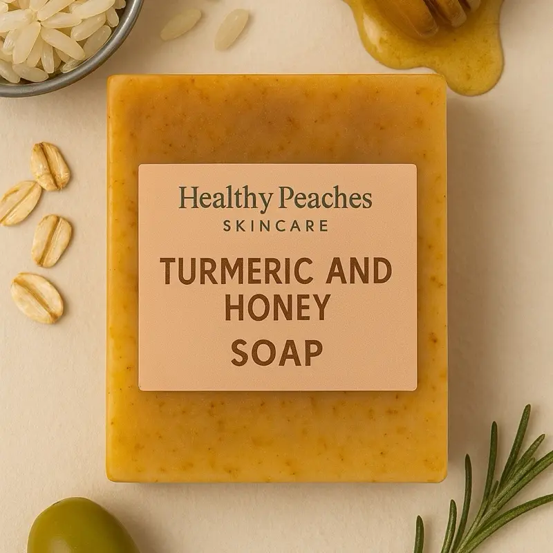 TURMERIC, HONEY & OATMEAL Soap - Comfort Cleanser with Honey and Oatmeal for Gentle Skin Care Daily