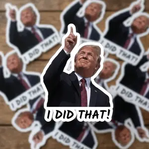 100 Trump I Did That Stickers Pack, Gas Pump, Price Vinyl Sticker