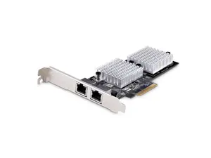 StarTech.com 2-Port 10Gbps PCIe Network Adapter Card, Network Card for PC/Server, PCIe Ethernet Card w/Jumbo Frame, NIC/LAN Interface Card