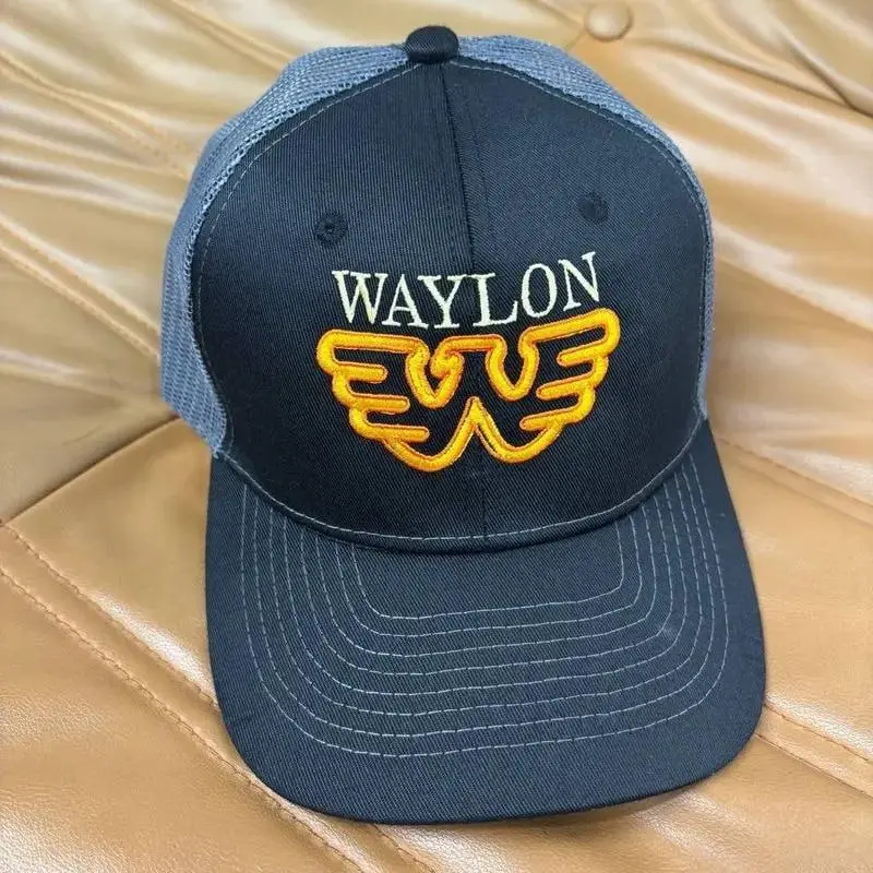 Retro Vintage Style Classic American Music Country Outlaw Hat Cap Waylon Jenning WJ_Hat_1200x1680.jpg?v=1527499856 main image 4