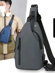 New Men's Multifunctional Shoulder Crossbody Bag, Sports Chest Pack/bag, Travel Gym Business Backpack with Chest Pocket, Adjustable Crossbody Shoulder