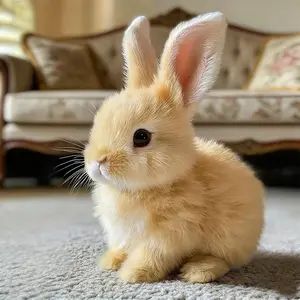 My Realistic Bunny Toy, Easter My Realistic Interactive Bunny - Jumping,Twitching and Shaking Ears (Brown)