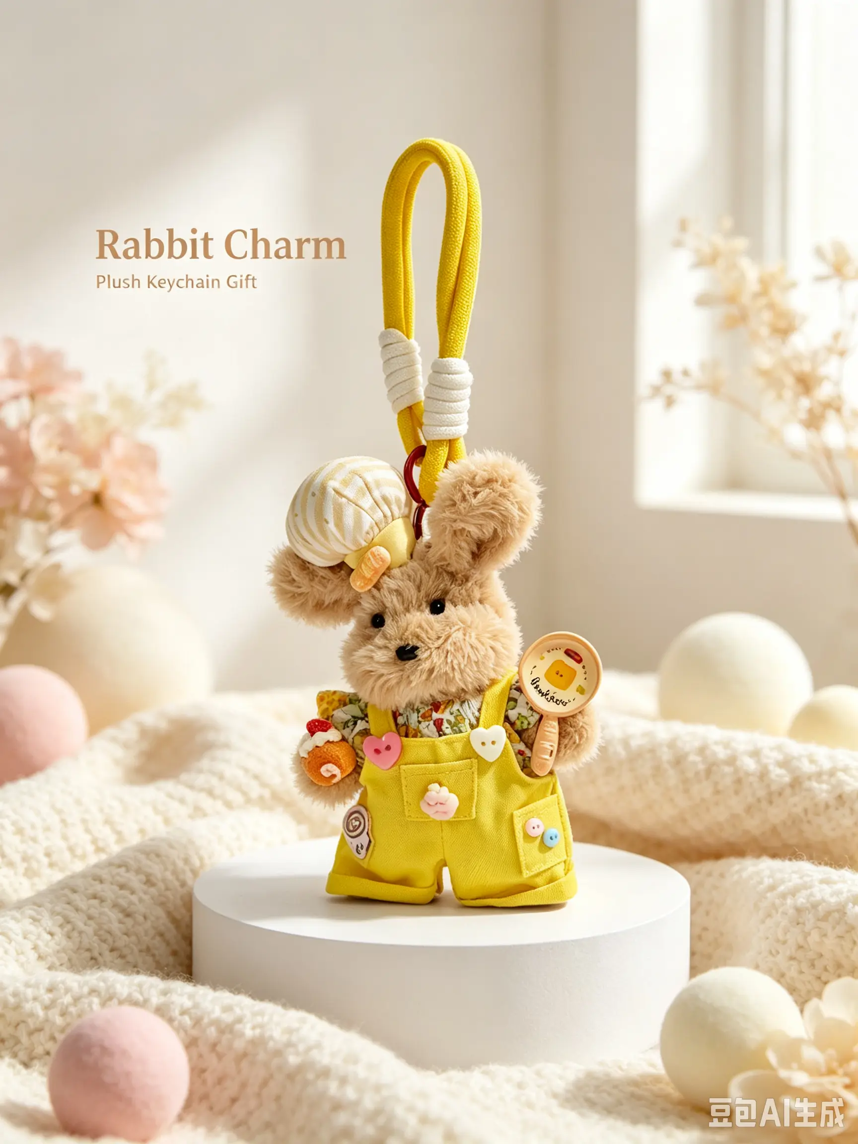 Original Dessert Bear Bag Pendant Plush Keychain Couple Pendant