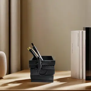 Creative Lizard Bookend Pen Holder Box Study Desk Decoration Storage Container Office Supplies Organizer for Home Office Workspace Cute Birthday Gift