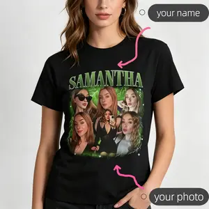 90s Vintage Bootleg Idea T-Shirt, Custom Your Own Bootleg Shirt, Insert Your Photo Here Shirt, Custom Girlfriend, Boyfriend, Kid Photo, Best Gift