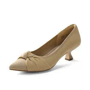 Dream Pairs Women's Comfortable Kitten Heels with Bow