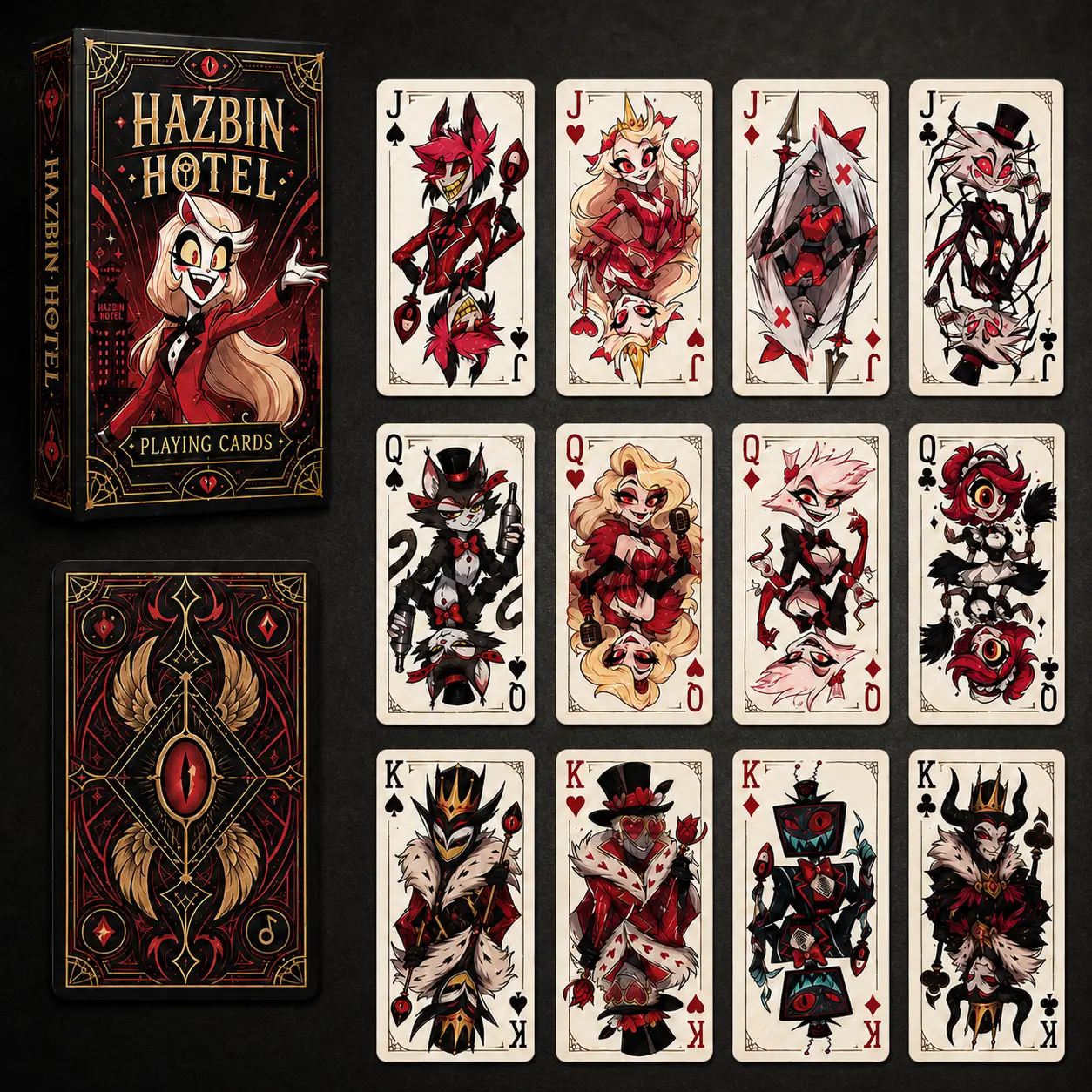 Hazbin Hotel Playing Cards Deck, Indie Cartoon Character Poker Set & Ultimate Fan Gift