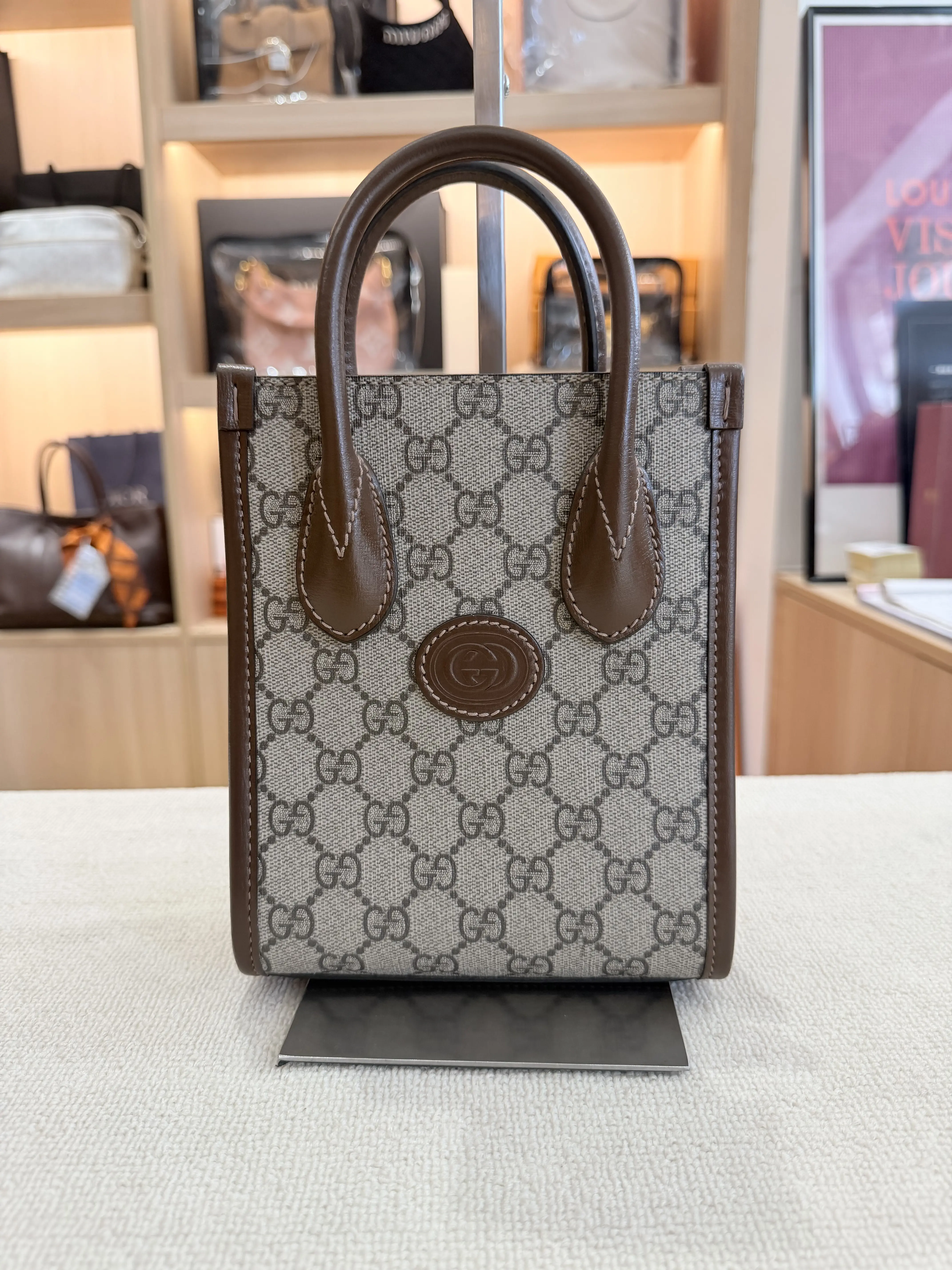 Pre-owned GUCCI Ophidia GG Mini Tote