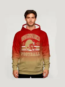 Men's San Francisco Football Hoodie, 3D Print Vintage Sportswear, 1946 Team Design, and, Casual Style