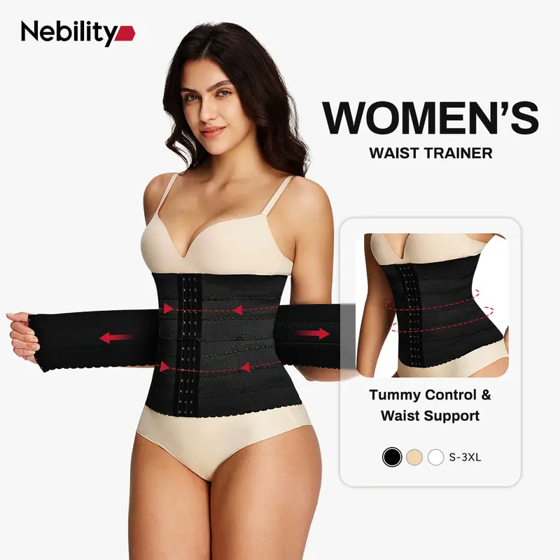 【LIVE】Nebility Women's Waist Trainer Corset Shapewear Tummy Control Segmented Waist Cincher Workout Girdle Firm Compression Belts for Womenswear