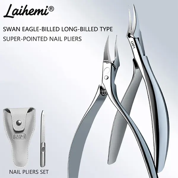 Professional Stainless Steel Embedded Nail Clippers Set - Toenail Scissors, Nail File, Storage Box - Suitable for Thick, Embedded Toenails, Holiday Gift Option