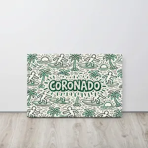 K haring style Coronado Surf - Thin canvas