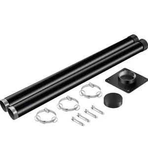 VEVOR Sun Shade Post, 85" Shade Sail Post, 3" Diameter Sail Pole, Steel Structure Sail Shade Post, Powder Coated Extendable Sun Shade Pole Suitable for Lawn, Garden, Wooden Deck, Backyard, Playground