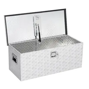 36x15x15 Inch/15X15X30 Inch Truck Bed Tool Box, Heavy Duty Aluminum Weatherproof Chest with Lock & Keys, Gas Strut Lid & Side Handles for Pickup, Trailer & RV